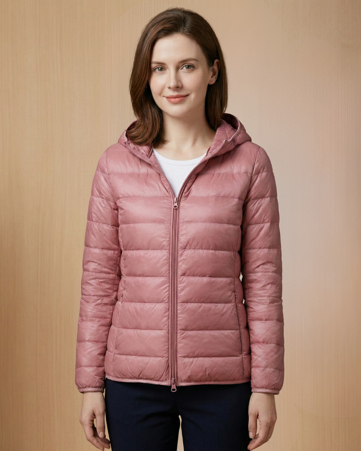 LIYANNA™ - Comfy Plus Size Lightweight Hooded Long Sleeve Puffer Jacket