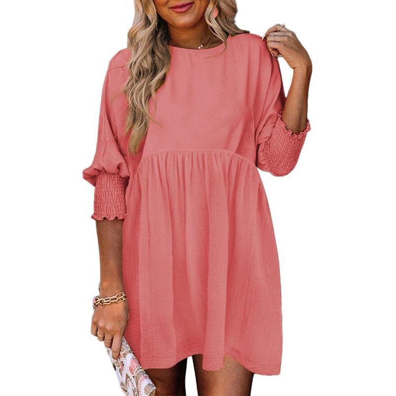 MIRASOL™ – Casual Crew Neck Loose Fit Mini Dress