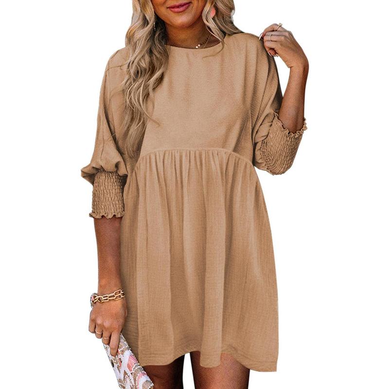 MIRASOL™ – Casual Crew Neck Loose Fit Mini Dress